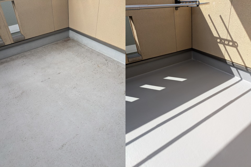 大阪の雨漏り修理店大阪府藤井寺市M様邸 ベランダ防水工事