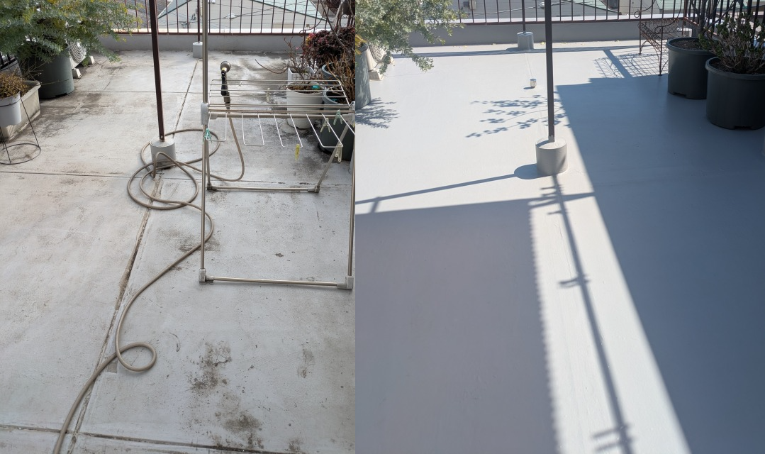 大阪の雨漏り修理店大阪府東大阪市O様邸 ベランダ防水工事